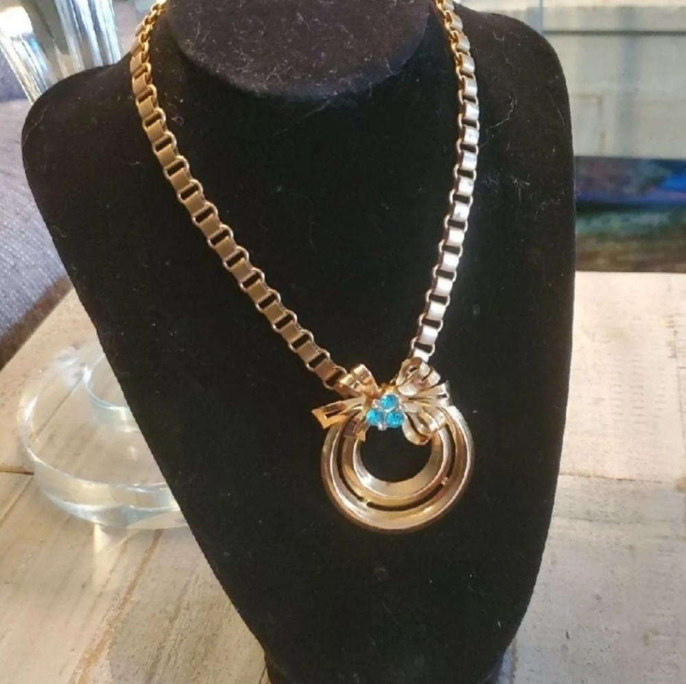 Rare vintage Coro brass necklace